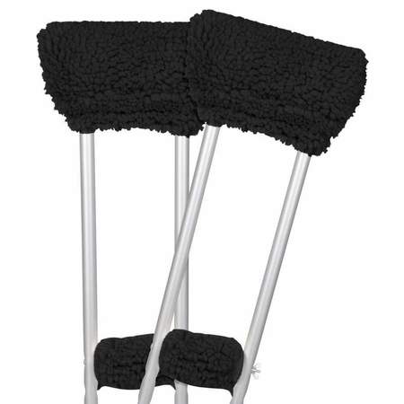 VIVE HEALTH Crutch Pad Sheepskin - Black, PR CSH1040BLK